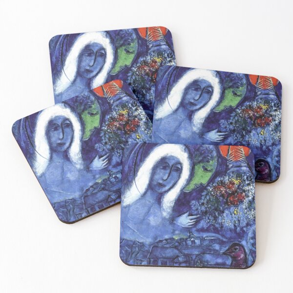 Item preview, Couple with color faces classic artwork of marc chagall  designed and sold by Golido.