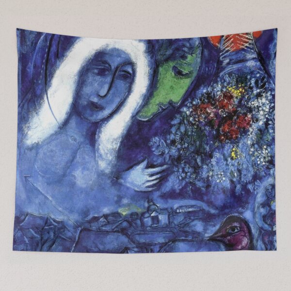 Item preview, Couple with color faces classic artwork of marc chagall  designed and sold by Golido.