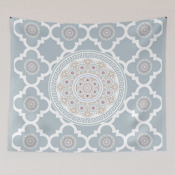 Item preview, Greek Key Light Blue Kiki Pattern designed and sold by Yiorgos Designs.