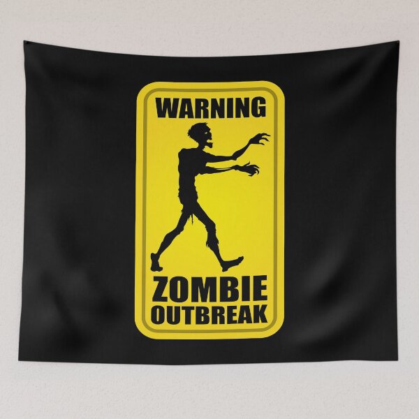 Item preview, Zombie warning sign designed and sold by Smaragdas.