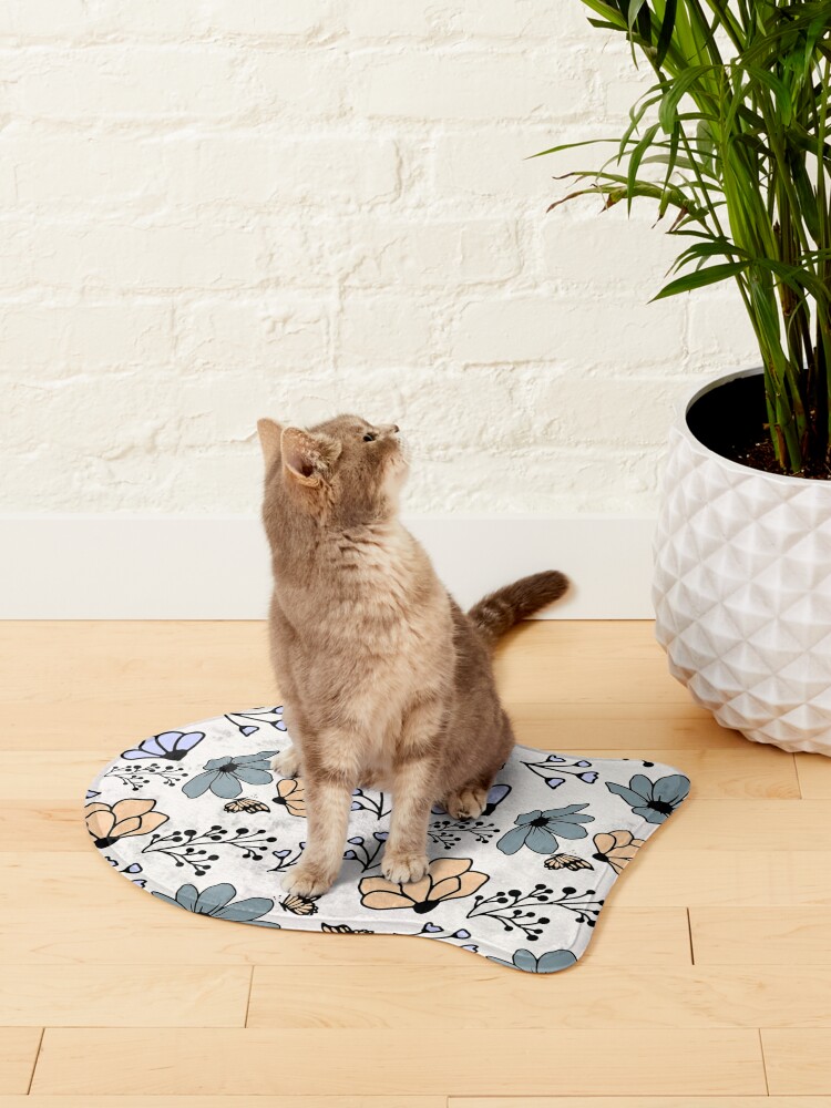 floral cat mat