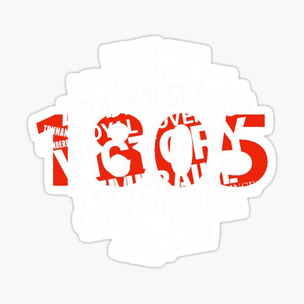 Trafalgar 1805(red and white) Sticker