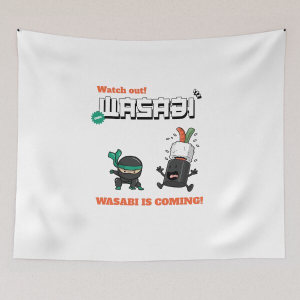 Item preview, Watch out! Wasabi is coming. Funny cartoon designed and sold by Zwembad Vergelijker.