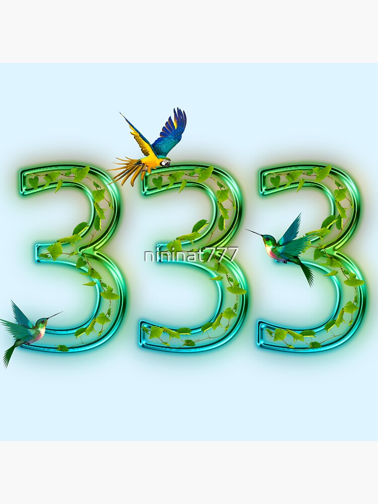 333 Angel number Sticker for Sale by RiriDesign