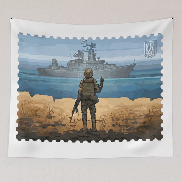 Item preview, No war! Support for Ukraine. Russian warships, go... designed and sold by millerprints.