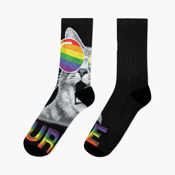 Item preview, Funny Cat Gay Pride Rainbow Sunglasses LGBTQ designed and sold by GardNewerd.