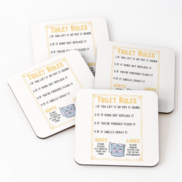 Item preview, Toilet Rules designed and sold by Click-Like.