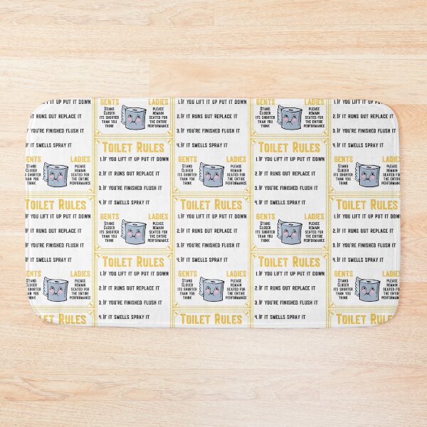 Item preview, Toilet Rules designed and sold by Click-Like.