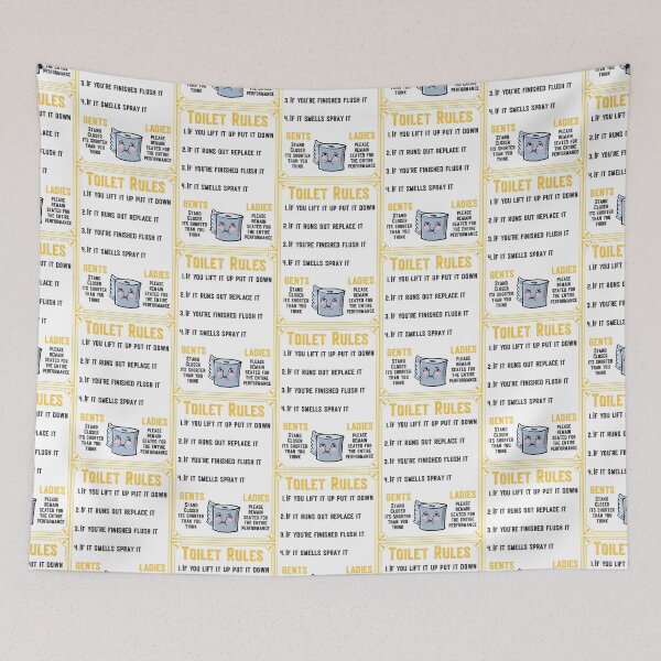 Item preview, Toilet Rules designed and sold by Click-Like.