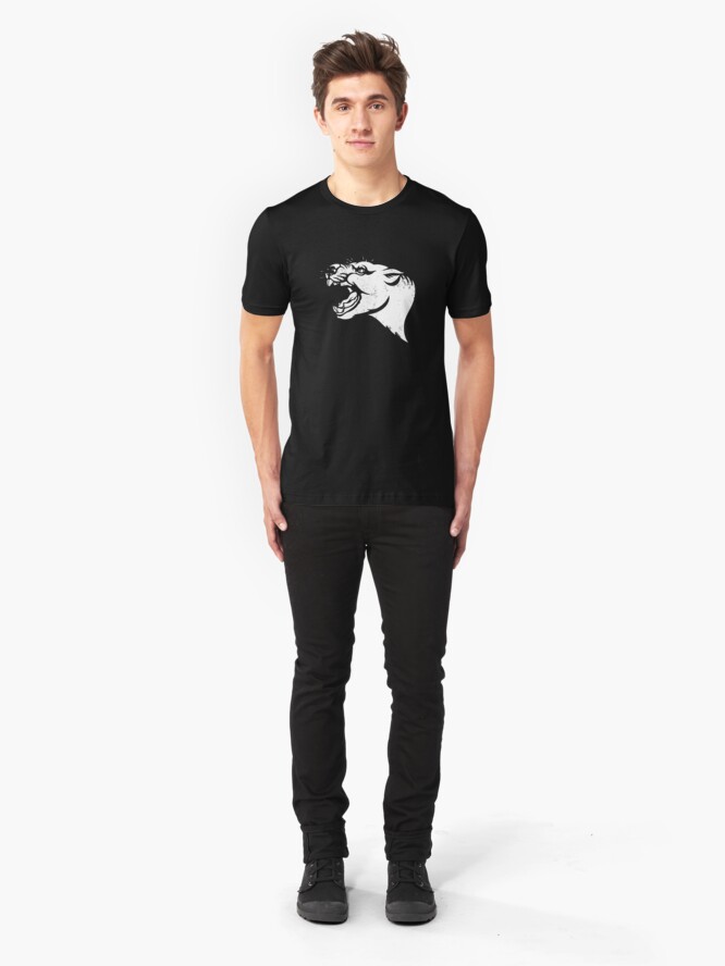 Alternate view of Thylacoleo stencil Slim Fit T-Shirt