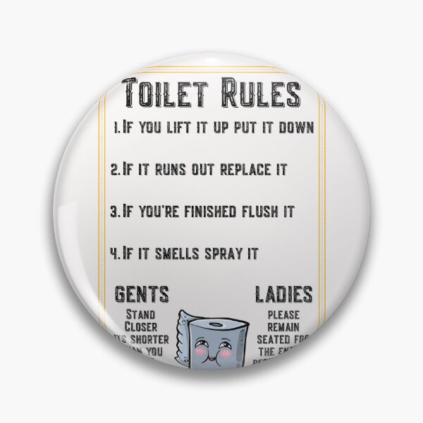 Item preview, Toilet Rules designed and sold by Click-Like.
