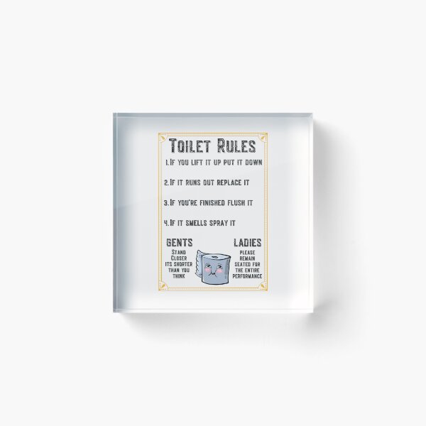 Item preview, Toilet Rules designed and sold by Click-Like.