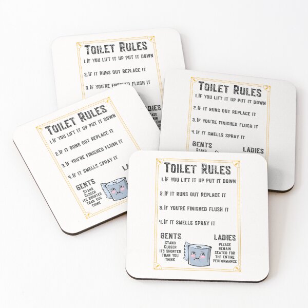 Item preview, Toilet Rules designed and sold by Click-Like.