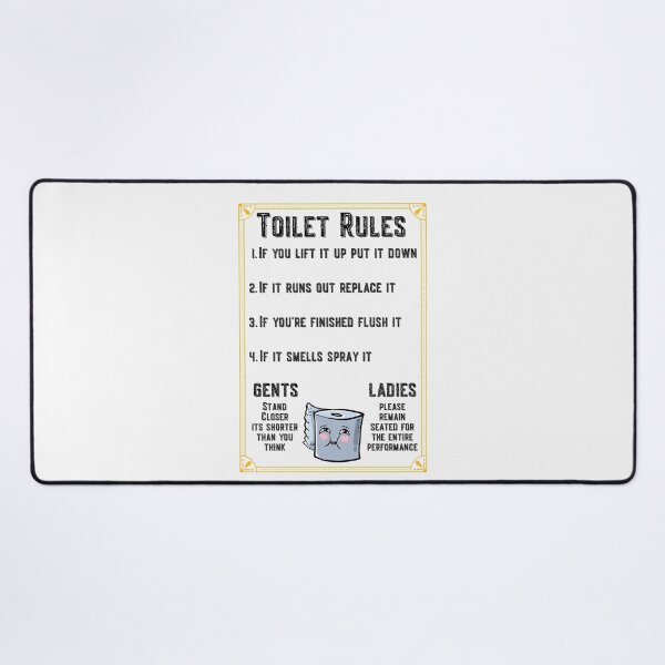 Item preview, Toilet Rules designed and sold by Click-Like.