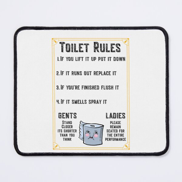 Item preview, Toilet Rules designed and sold by Click-Like.