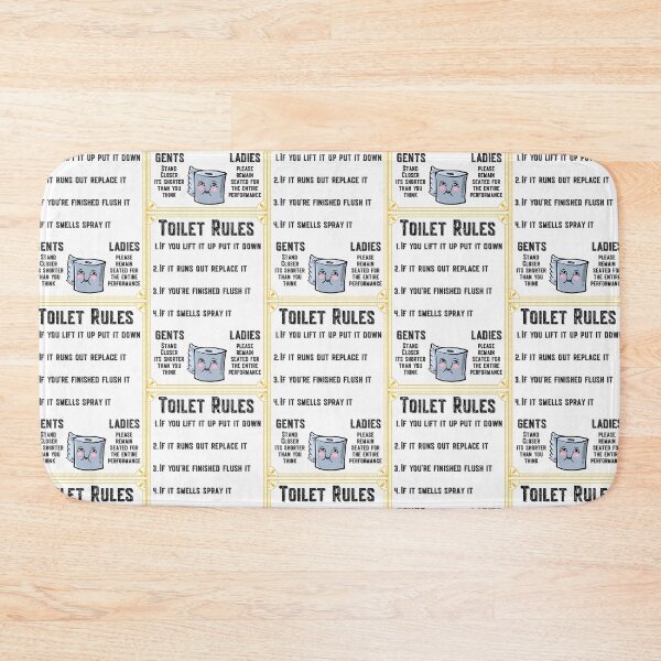 Item preview, Toilet Rules designed and sold by Click-Like.
