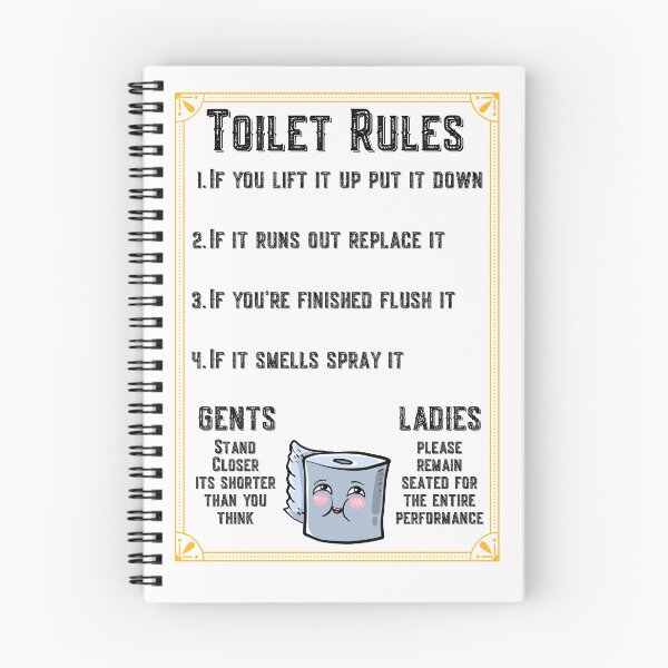 Item preview, Toilet Rules designed and sold by Click-Like.
