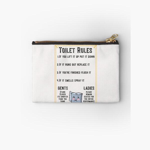 Item preview, Toilet Rules designed and sold by Click-Like.