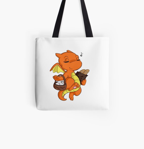 Shopping Dragon All Over Print Tote Bag
