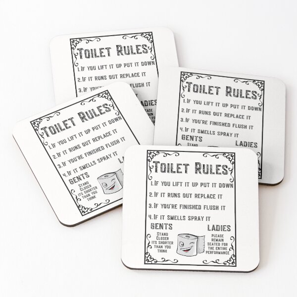 Item preview, Toilet Rules designed and sold by Click-Like.
