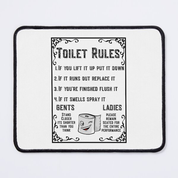 Item preview, Toilet Rules designed and sold by Click-Like.