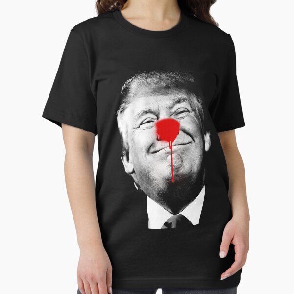 Vista previa del artículo con la obra «Donald Trump es un payaso», diseñado y vendido por Alex Nowak.