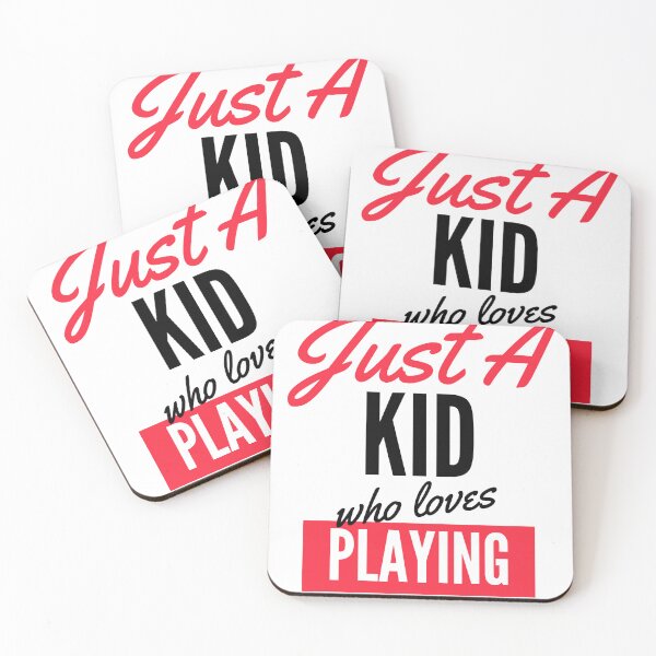 Item preview, Just A Kid Who Loves Playing. Two Words Quotes For Kids designed and sold by Ashtonishing Present.