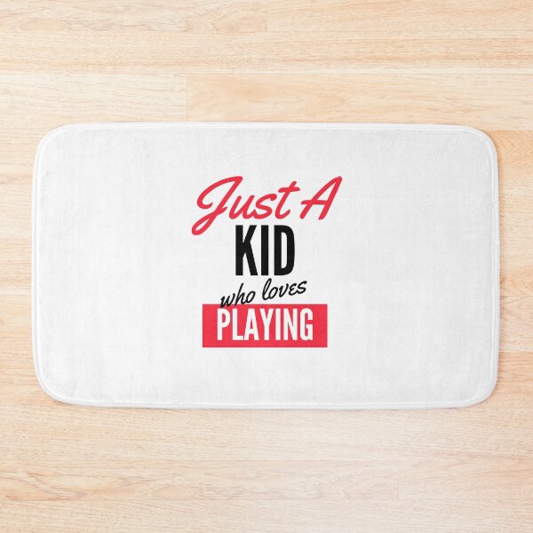 Item preview, Just A Kid Who Loves Playing. Two Words Quotes For Kids designed and sold by Ashtonishing Present.