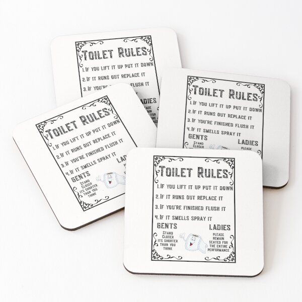 Item preview, Toilet Rules designed and sold by Click-Like.