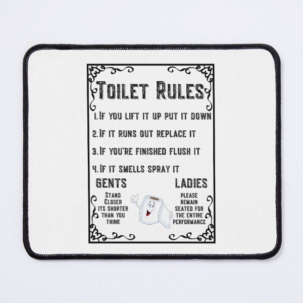 Item preview, Toilet Rules designed and sold by Click-Like.
