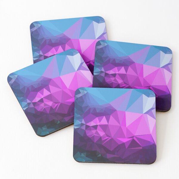 Item preview, Violet and blue polygon abstract design designed and sold by AI ART Studio.
