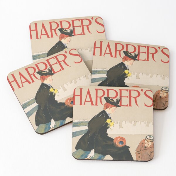 Item preview, HARPER'S FEBRUARY 1894 Magazine Cover by Artist Edward Penfield designed and sold by retroposters.