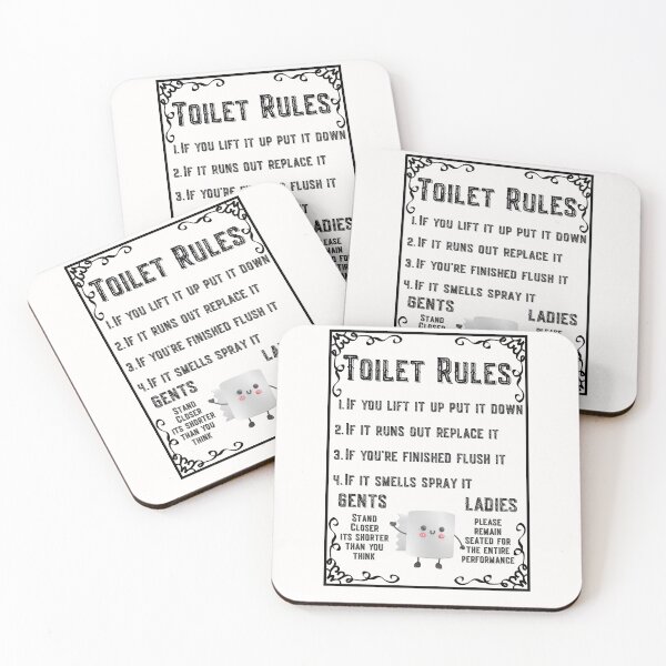 Item preview, Toilet Rules designed and sold by Click-Like.