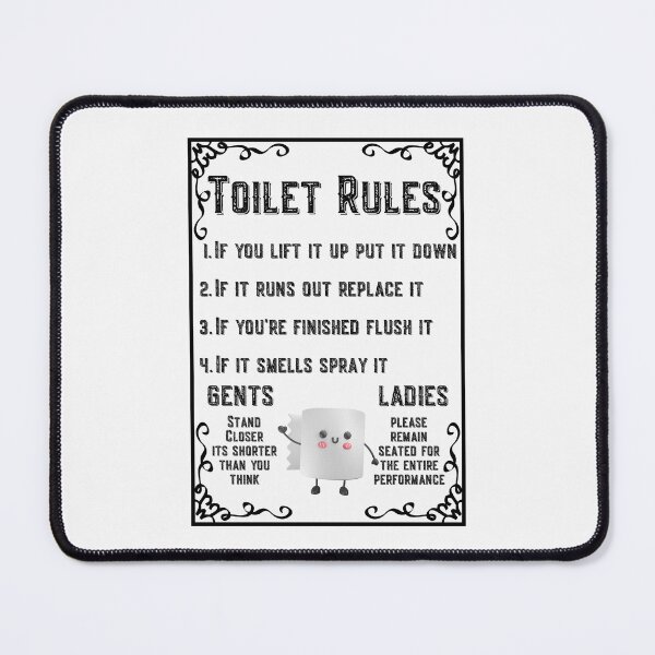 Item preview, Toilet Rules designed and sold by Click-Like.