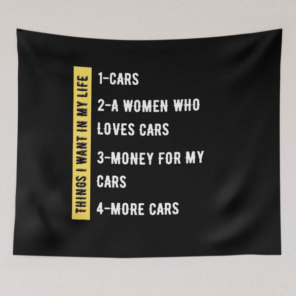 Item preview, things I want in my life cars lover designed and sold by JABASMED.