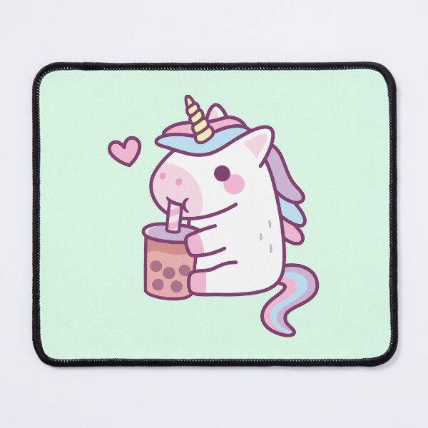 Item preview, Cute Little Unicorn Loves Drinking Bubble Tea designed and sold by rustydoodle.