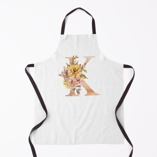 Item preview, Watercolor floral sunflower personalized letter K wedding monogram print designed and sold by tiana-geo.