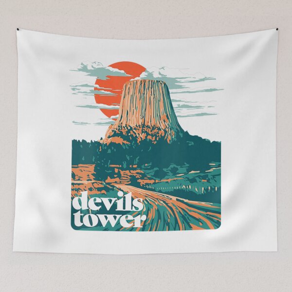 Item preview, Womens Retro Devils Tower Monument Vintage Design Graphic designed and sold by blissfulstimulu.