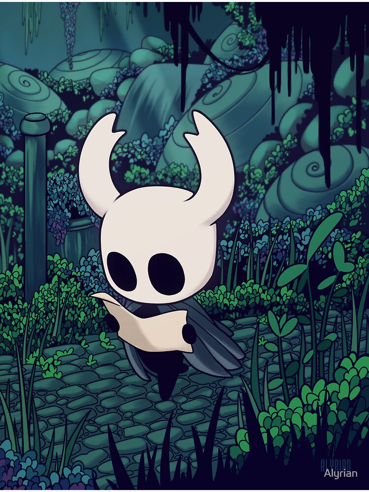 Greenpath Hollow Knight Art Print For Sale By Alyrian Redbubble   Flat,750x,075,f Pad,750x1000,f8f8f8 