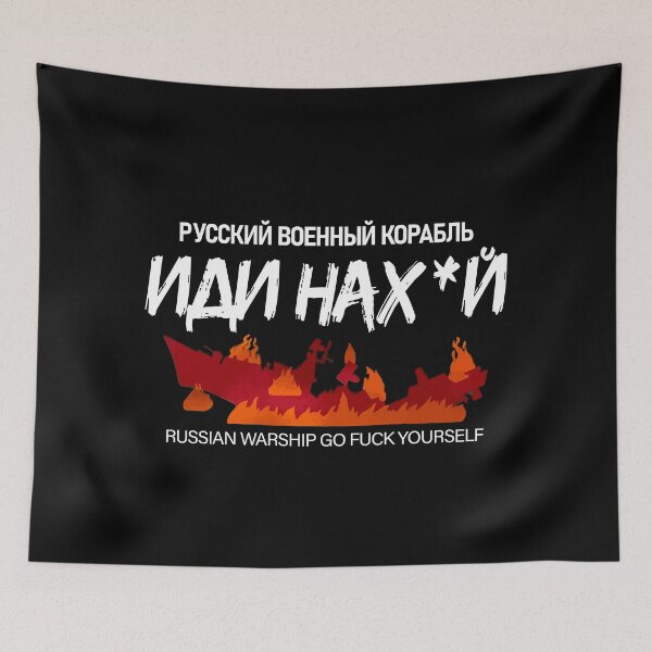 Item preview, RUSSIAN WARSHIP GO... No war! Support for Ukraine designed and sold by millerprints.