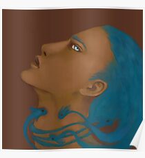 Blue and Brown Poster