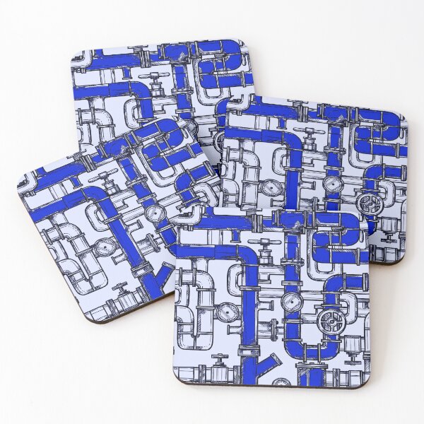 Item preview, Blue & Blue Pipe Pattern designed and sold by Art-by-Geoff.