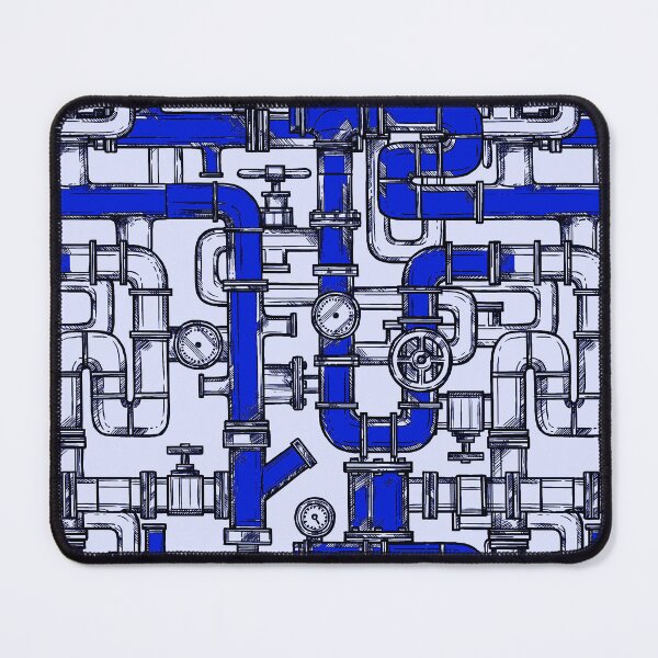 Item preview, Blue & Blue Pipe Pattern designed and sold by Art-by-Geoff.