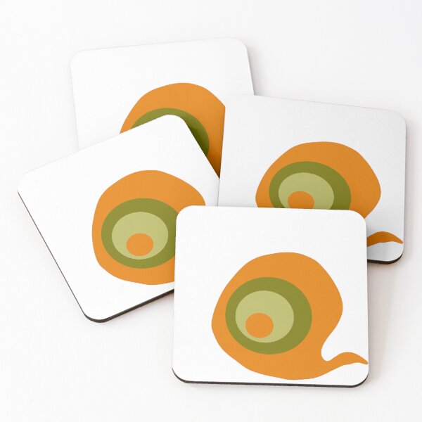 Item preview, Copy of Stamp 70s Orange Green designed and sold by WildwaterDesign.