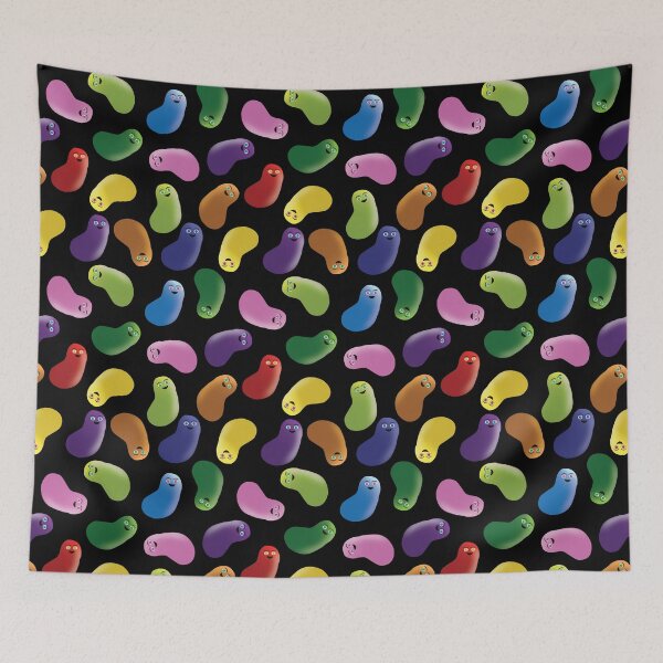 Item preview, Funny colored candy beans repeat pattern designed and sold by GaryDobson.