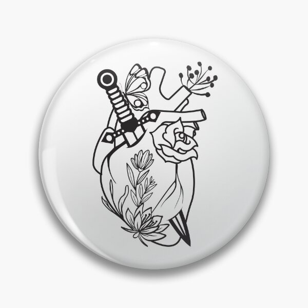Item preview, The human heart and roses are pierced with a dagger designed and sold by 397HOUSE Your happy time.