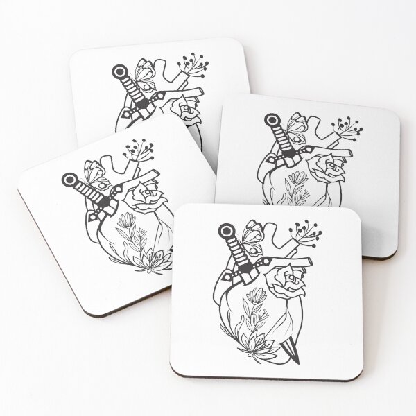 Item preview, The human heart and roses are pierced with a dagger designed and sold by 397HOUSE Your happy time.
