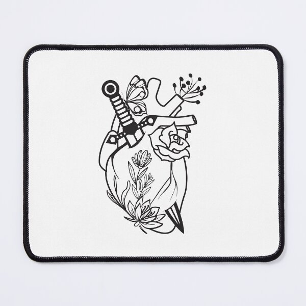 Item preview, The human heart and roses are pierced with a dagger designed and sold by 397HOUSE Your happy time.