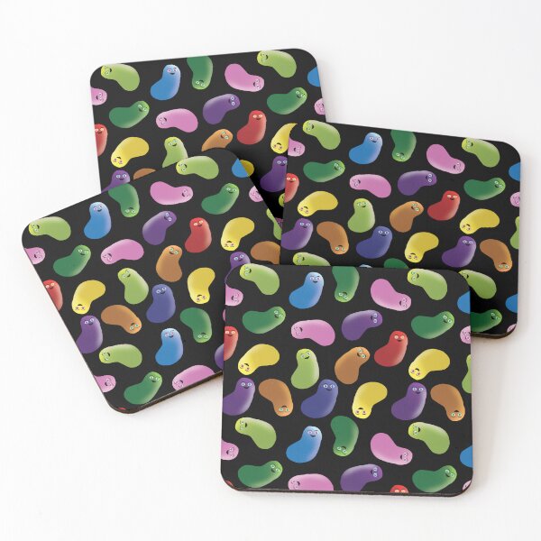 Item preview, Funny colored candy beans repeat pattern designed and sold by GaryDobson.