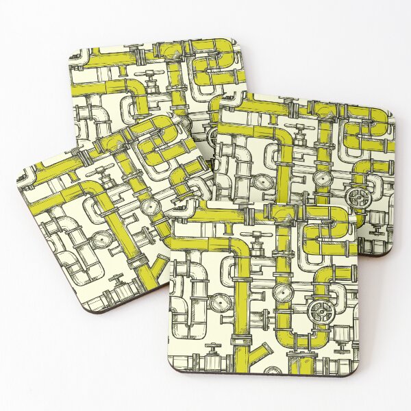 Item preview, Yellow & Yellow Pipe Pattern designed and sold by Art-by-Geoff.